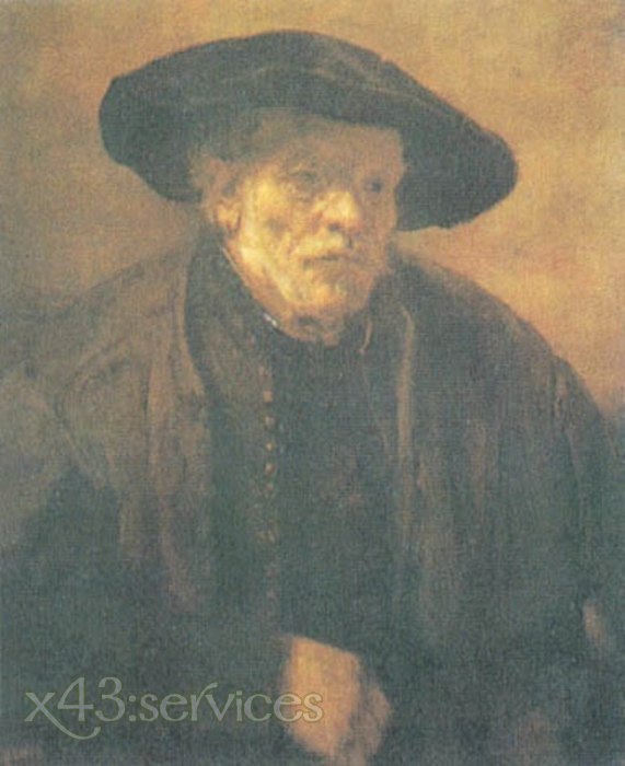 Rembrandt - Alter Mann mit einer Baskenmuetze - Old man with a Beret